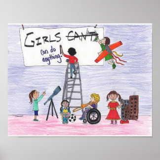 Póster Girls Can Do Anything! 14x11