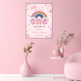 Póster Girls Just Wanna Be One Rainbow 1st Birthday