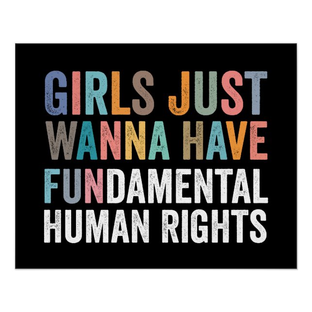 Póster Girls Just Wanna Have Fundamental Rights (Anverso)