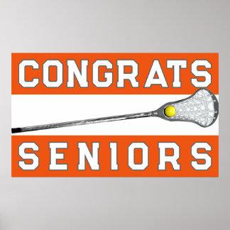 Póster Girls Lacrosse Congrats