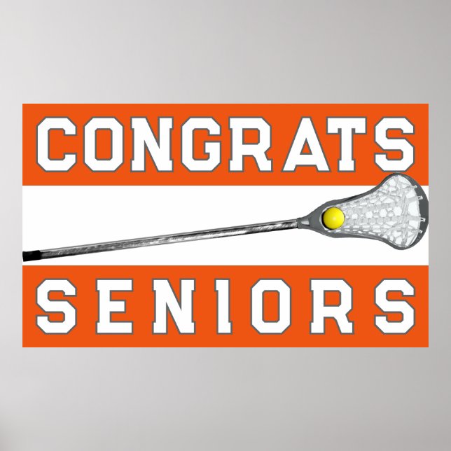 Póster Girls Lacrosse Congrats (Frente)