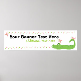 Póster Girly Gator Banner