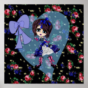 Póster Girly Gifts Harajuku estilo Chica