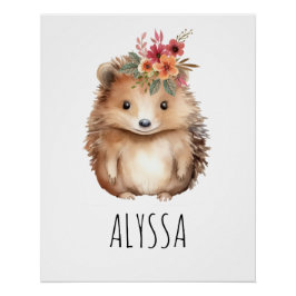 Póster Girly Hedgehog