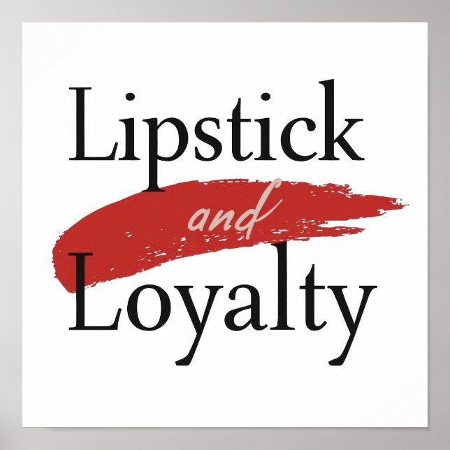 Póster Girly Makeup Lover Loyalty Slogan (Frente)