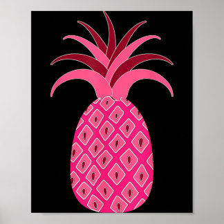 Póster Girly Pink Pineapple