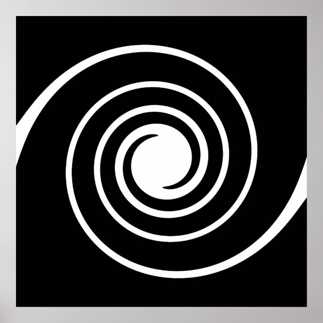 Póster Giro blanco y negro. (Frente)