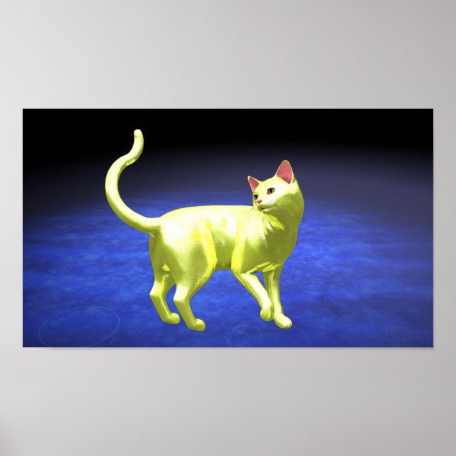 Póster Giro de gato amarillo (Frente)