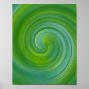 Póster Giro espiral - Verde