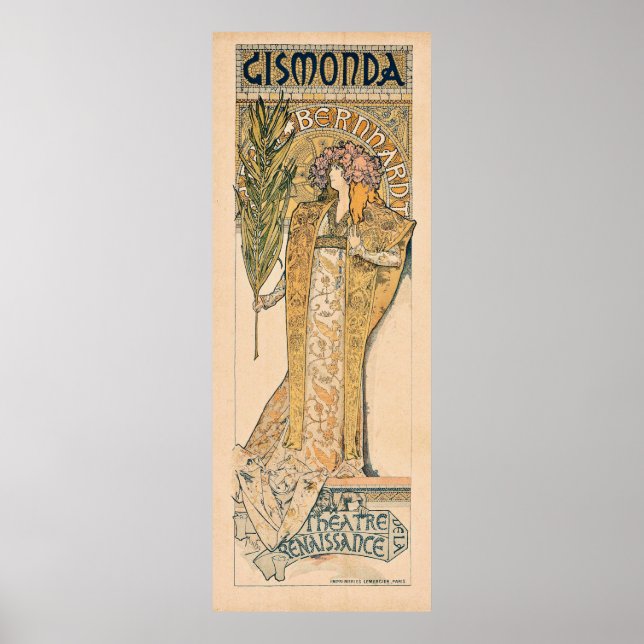 Póster Gismonda por Alphonse Mucha (Frente)
