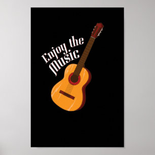 Póster Gitarre "Enjoy the Music"