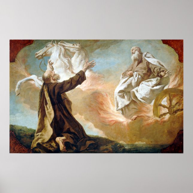 Póster Giuseppe Angeli Elijah en un carro (Frente)