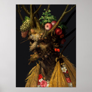Póster Giuseppe Arcimboldo - Cuatro estaciones en una sol