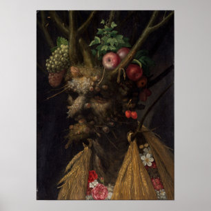 Póster Giuseppe Arcimboldo Four Seasons in One Head