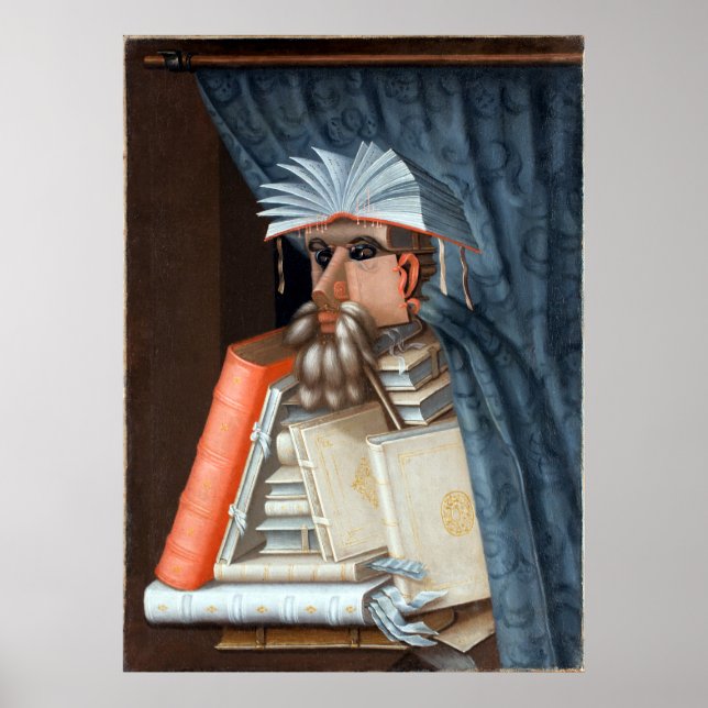 Póster Giuseppe Arcimboldo La Biblioteca (Frente)