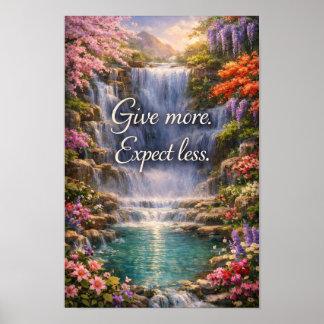 Póster Give More. Expect Less Inspirational Christian
