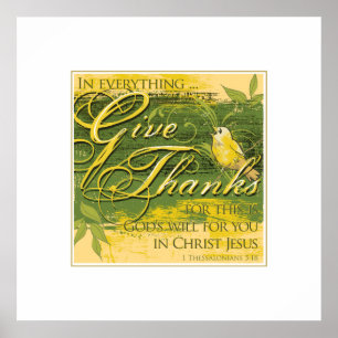 Póster Give Thanks 24”x 24” Print
