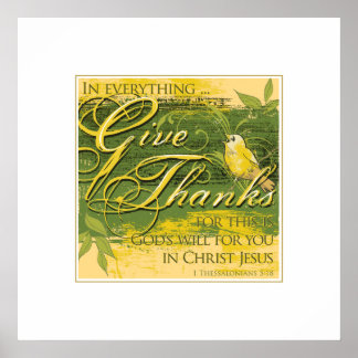 Póster Give Thanks 24”x 24” Print