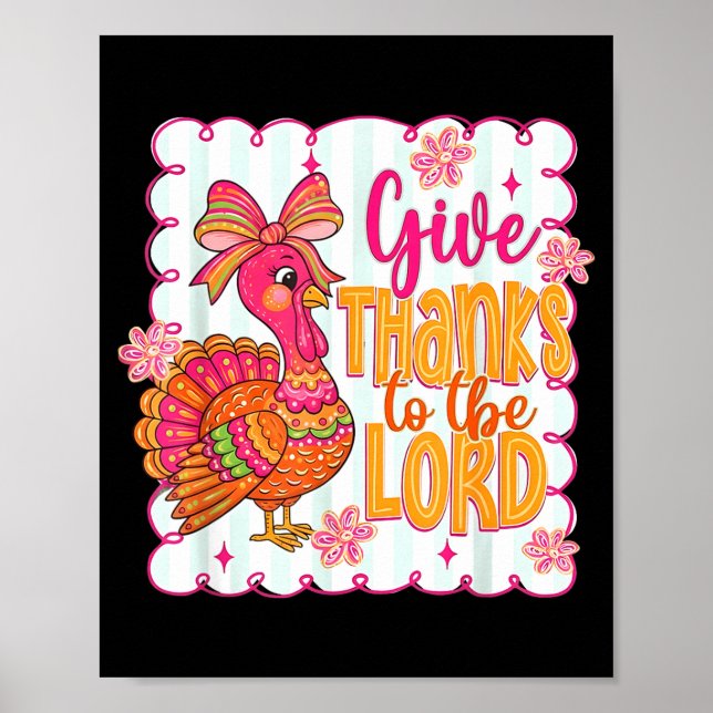 Póster Giving Thanks To The Lord Nk Thanksgiving Turkey C (Frente)