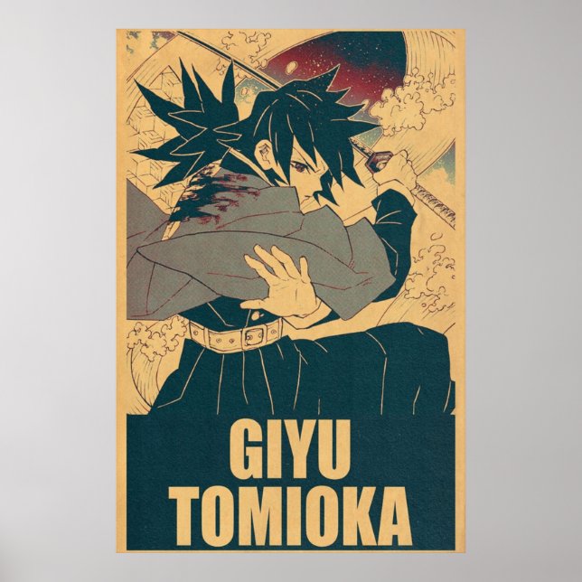 Póster Giyu Tomioka Demon Slayer (Frente)