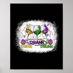 Póster Gl Of Wine Mardi Gras Festival De Vino Gracioso