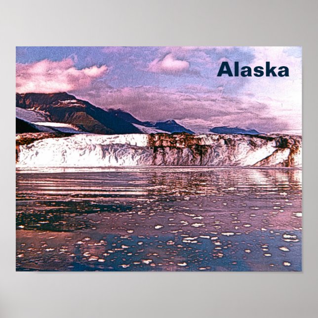 Póster Glaciar Alaska (Frente)
