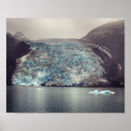 Póster Glaciar Alaska oscuro y dramático | POSTER