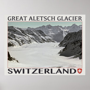 Póster Glaciar de Aletsch - en White.jpg