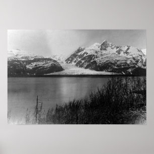 Póster Glaciar de Davidson en la fotografía de Alaska