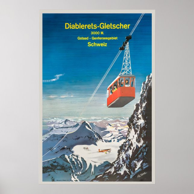 Póster Glaciar Diablerets Alpes berneses Suiza (Frente)