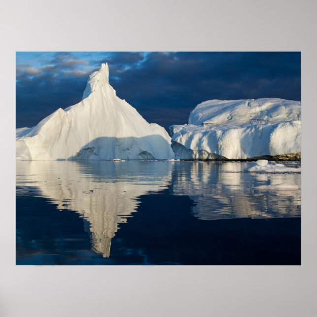 Póster Glaciar Disko Bay Ilulissat, Groenlandia (Frente)