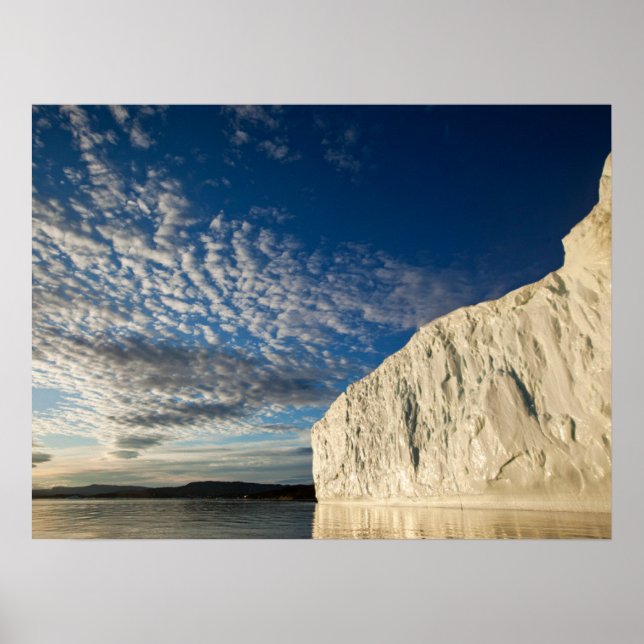 Póster Glaciar Jakobshavn en la bahía de Disko (Frente)