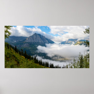 Póster Glaciar Logan Pass Parque Nacional Panorama Imprim