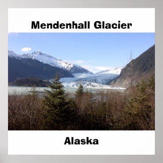 Póster Glaciar Mendenhall, Alaska