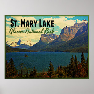 Póster Glaciar NP del lago st. Mary