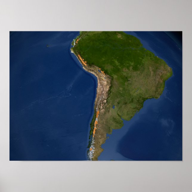 Póster Glaciares de regiones de Sudamérica (Frente)