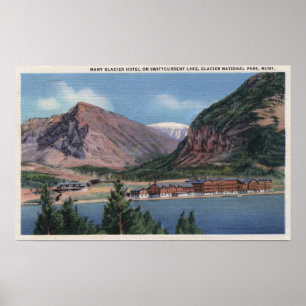 Póster Glacier National Park, MT - Many Glacier Hotel