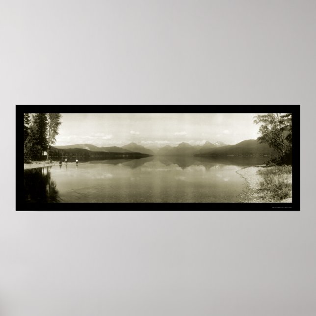 Póster Glacier Park MT Photo 1916 (Frente)