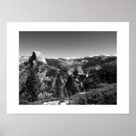 Póster Glacier Point Yosemite Fotografía en blanco y negr