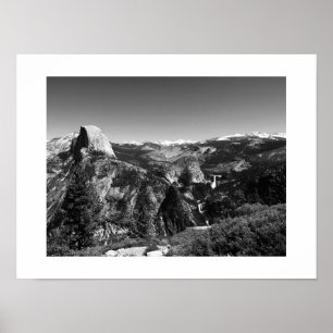Póster Glacier Point Yosemite Fotografía en blanco y negr