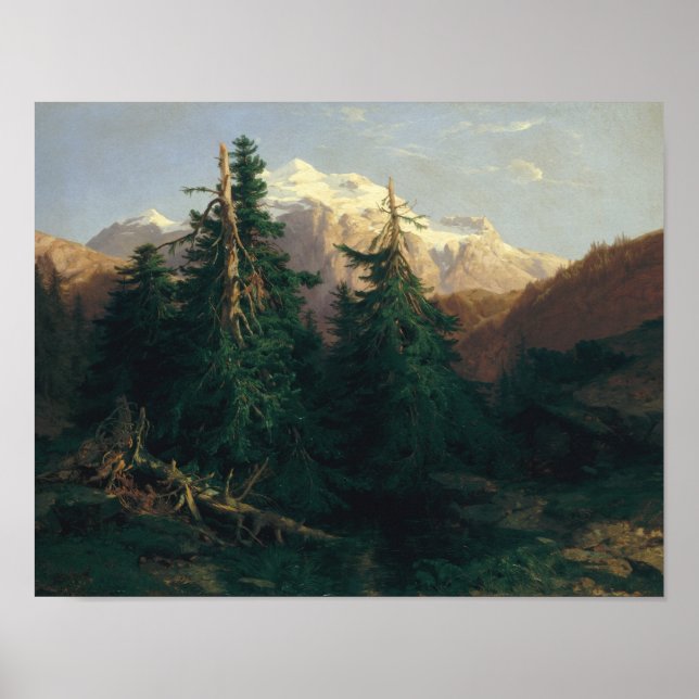 Póster Glacier, Rosen Lanigletscher, 1854 (Frente)