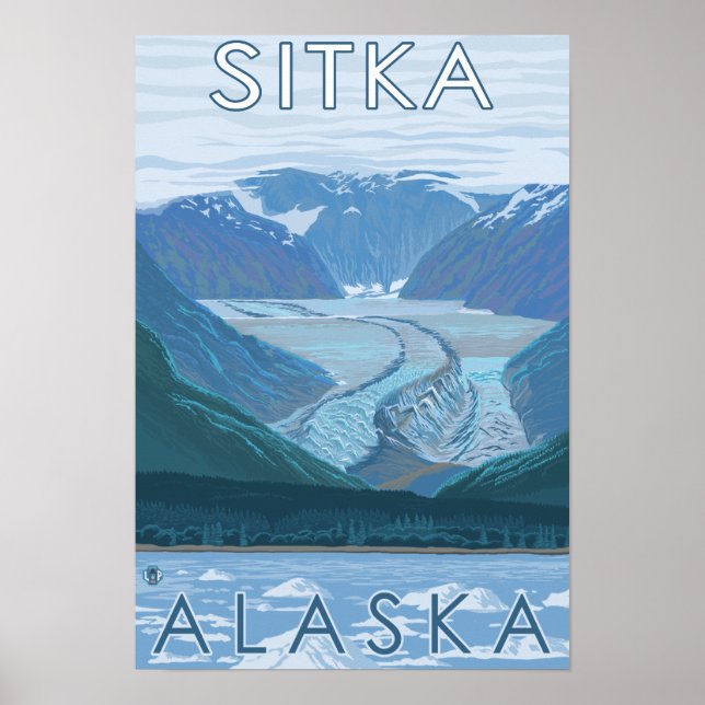 Póster Glacier Scene - Sitka, Alaska (Frente)