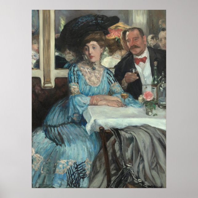 Póster Glackens' En Mouquin's (Frente)