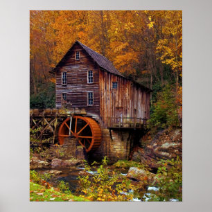 Póster Glade Creek Grist Mill