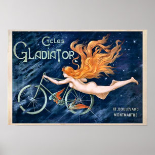 Póster Gladiador de los ciclos en bicicleta de la bici de