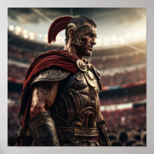 Póster Gladiador Máximo - Inspirador Poster General Roman