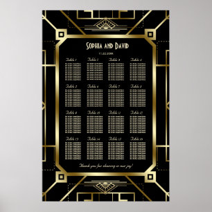 Póster Glam Black Gold Great Gatsby 20s