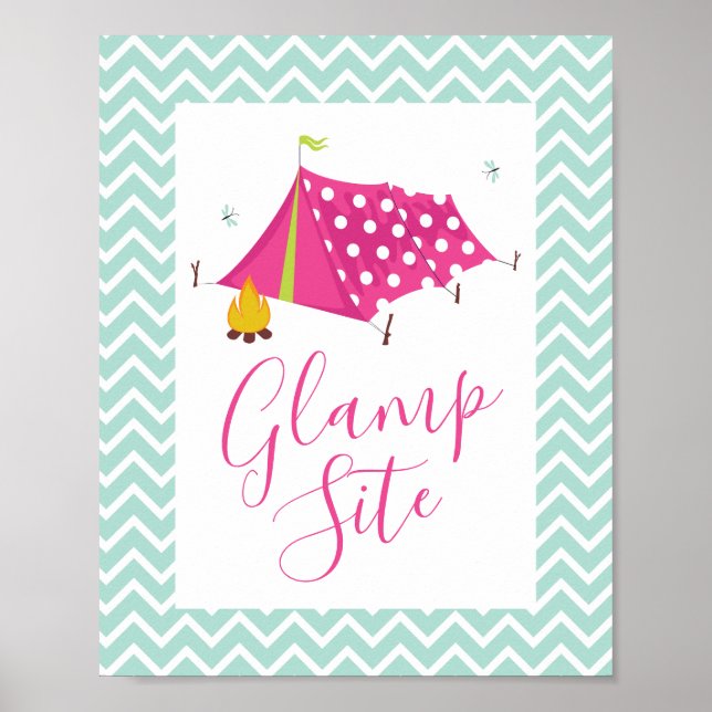 Póster Glam Camp Spa Makasing Cumpleaños (Frente)