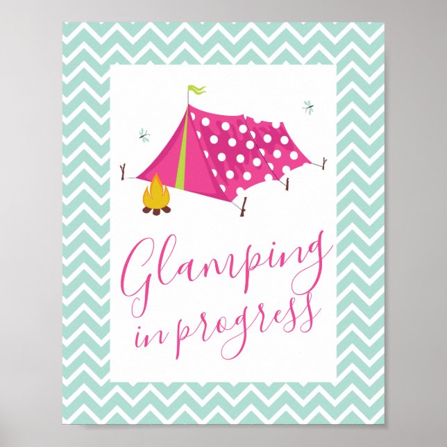 Póster Glam Camp Spa Makasing Cumpleaños (Frente)