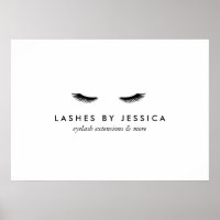 Glam Eyelashes en blanco y negro
